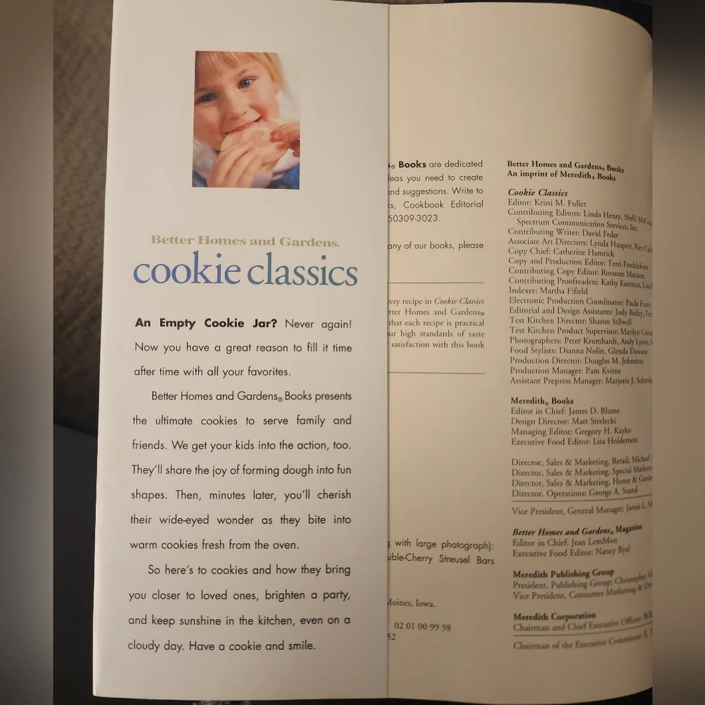 Cookie Classics Cookbook From Better Homes & Gardens Over 115 Favorite Recipes!